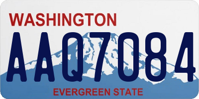 WA license plate AAQ7084