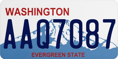 WA license plate AAQ7087