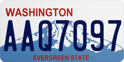 WA license plate AAQ7097