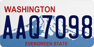 WA license plate AAQ7098