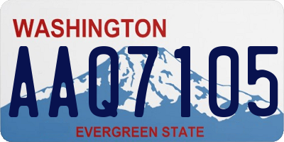 WA license plate AAQ7105