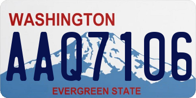 WA license plate AAQ7106