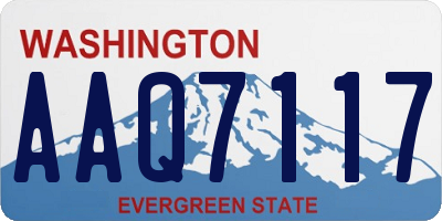 WA license plate AAQ7117