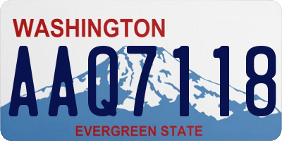 WA license plate AAQ7118
