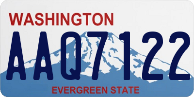 WA license plate AAQ7122