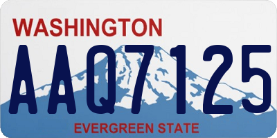 WA license plate AAQ7125