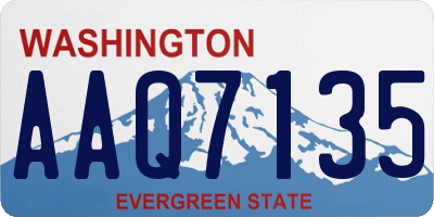 WA license plate AAQ7135