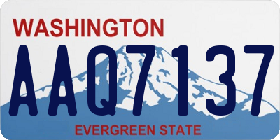 WA license plate AAQ7137