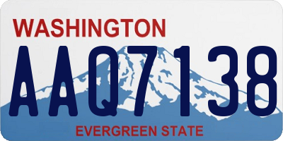 WA license plate AAQ7138