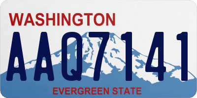 WA license plate AAQ7141