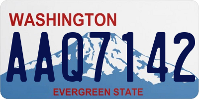 WA license plate AAQ7142