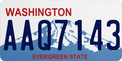 WA license plate AAQ7143