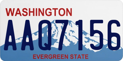 WA license plate AAQ7156