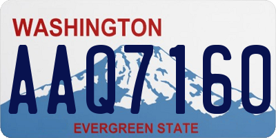 WA license plate AAQ7160