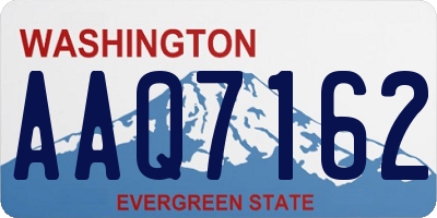 WA license plate AAQ7162