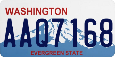 WA license plate AAQ7168