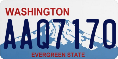 WA license plate AAQ7170