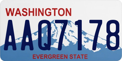 WA license plate AAQ7178