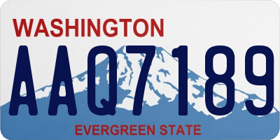 WA license plate AAQ7189