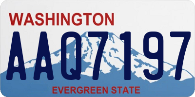 WA license plate AAQ7197