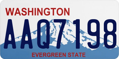 WA license plate AAQ7198
