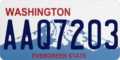 WA license plate AAQ7203