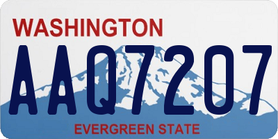 WA license plate AAQ7207