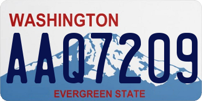 WA license plate AAQ7209
