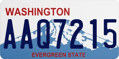 WA license plate AAQ7215