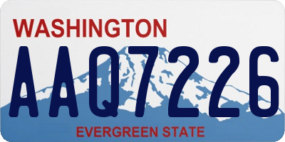 WA license plate AAQ7226