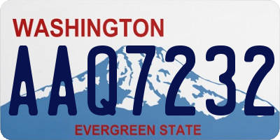 WA license plate AAQ7232