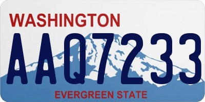 WA license plate AAQ7233