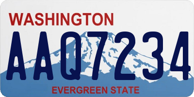 WA license plate AAQ7234