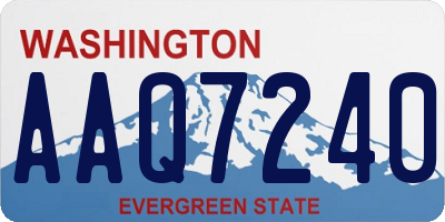 WA license plate AAQ7240