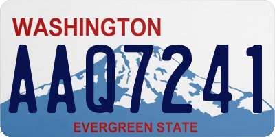 WA license plate AAQ7241
