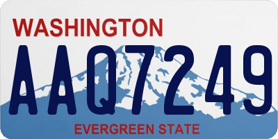WA license plate AAQ7249