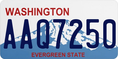 WA license plate AAQ7250