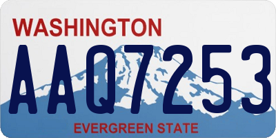 WA license plate AAQ7253
