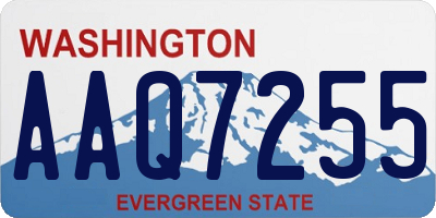 WA license plate AAQ7255