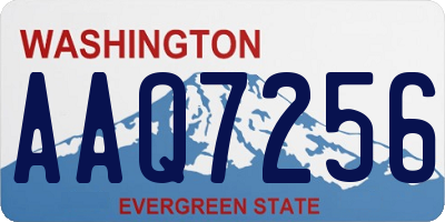 WA license plate AAQ7256