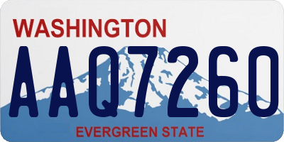 WA license plate AAQ7260