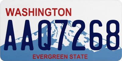 WA license plate AAQ7268