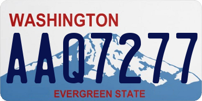 WA license plate AAQ7277