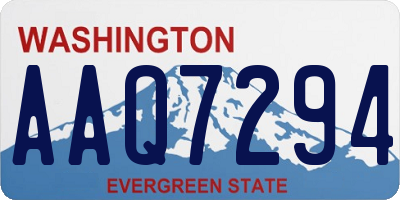 WA license plate AAQ7294