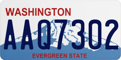 WA license plate AAQ7302