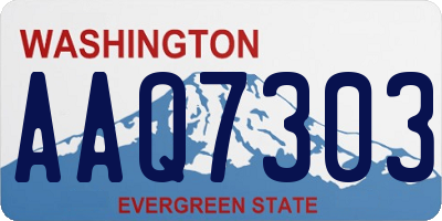 WA license plate AAQ7303