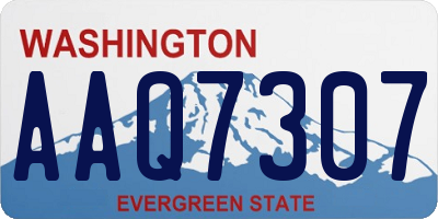 WA license plate AAQ7307