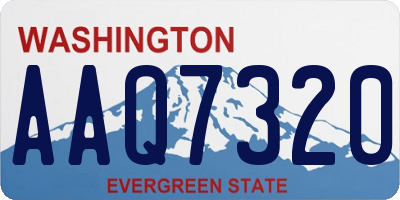 WA license plate AAQ7320