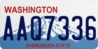 WA license plate AAQ7336