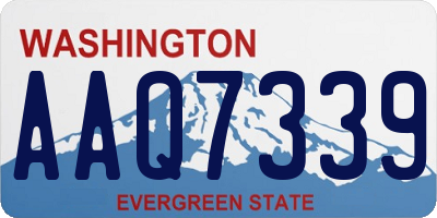 WA license plate AAQ7339
